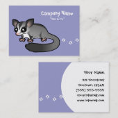 Cartoon-Zuckersegelflugzeug Visitenkarte (Vorne/Hinten)