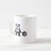 Cartoon zum Anime-Lifting von Panda-Bären - Traini Kaffeetasse (Vorderseite Links)