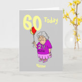 Cartoon zum sonnigen Geburtstag, Alter personalisi Karte (Gelbe Blume)