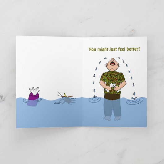 Cartoon zum Weinen - Freundliche Sympathie-Karte f Karte (Innenseite)