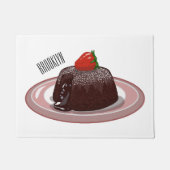 Cartoon zur Darstellung von Lavakuchen Fußmatte (Vorderseite)