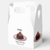 Cartoon zur Darstellung von Lavakuchen Geschenkschachtel (Geöffnet)