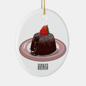 Cartoon zur Darstellung von Lavakuchen Keramik Ornament (Rechts)