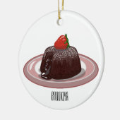 Cartoon zur Darstellung von Lavakuchen Keramik Ornament (Links)