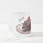 Cartoon zur Darstellung von Lavakuchen Mattglastasse (Vorderseite Links)