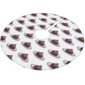 Cartoon zur Darstellung von Lavakuchen Polyester Weihnachtsbaumdecke (Schrägansicht)