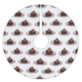 Cartoon zur Darstellung von Lavakuchen Polyester Weihnachtsbaumdecke (Vorderseite)