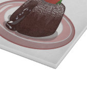 Cartoon zur Darstellung von Lavakuchen Schneidebrett (Ecke)