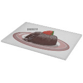 Cartoon zur Darstellung von Lavakuchen Schneidebrett (Ecke)