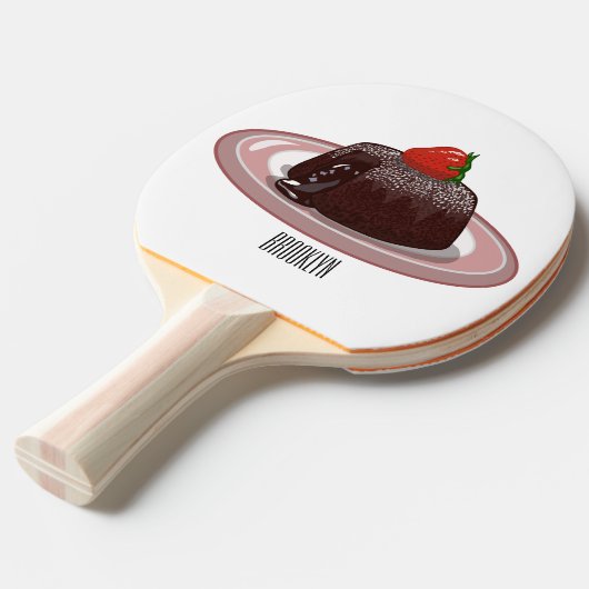 Cartoon zur Darstellung von Lavakuchen Tischtennis Schläger (Vorderseite)
