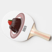 Cartoon zur Darstellung von Lavakuchen Tischtennis Schläger (Seitenansicht)