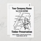 Cartoon zur Holzerhaltung zur Personalisierung Postkarte (Vorne/Hinten)
