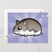 Cartoon Zwarf Hamster Postkarte (Vorne/Hinten)