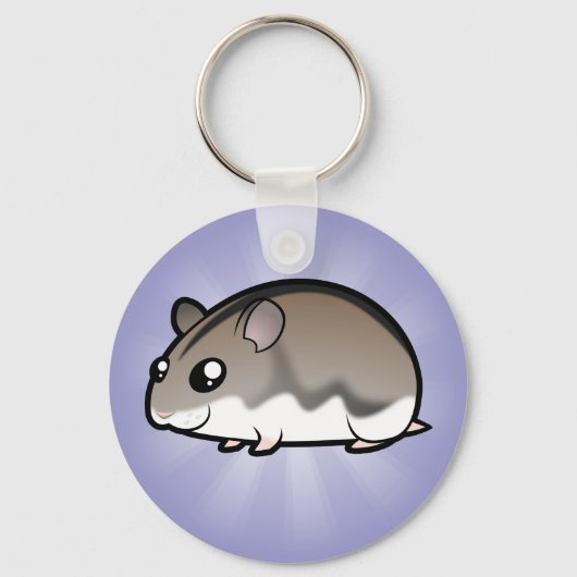 Cartoon Zwarf Hamster Schlüsselanhänger (Vorderseite)