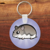 Cartoon Zwarf Hamster Schlüsselanhänger (Vorderseite)