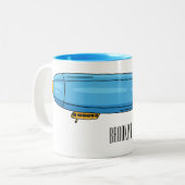 Cartoon Zweifarbige Tasse (Vorderseite Links)