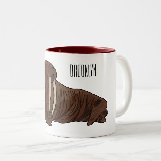 Cartoon Zweifarbige Tasse (VorderseiteRechts)