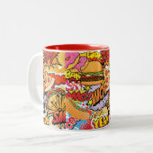 Cartoon Zweifarbige Tasse (Vorderseite Links)