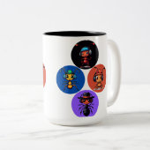 Cartoon Zweifarbige Tasse (VorderseiteRechts)