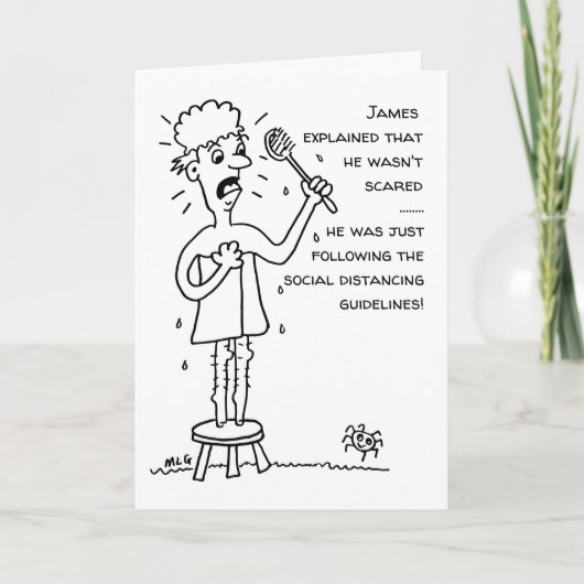 Cartoon zwischen Mensch und Spider Karte (Vorderseite)