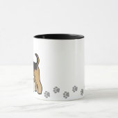 Cartoonairedale-Terrier/Waliser-Terrier Tasse (Zentrum)