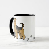 Cartoonairedale-Terrier/Waliser-Terrier Tasse (Vorderseite Links)