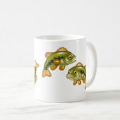 Cartoonbaßfische Kaffeetasse (VorderseiteRechts)
