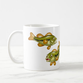 Cartoonbaßfische Kaffeetasse