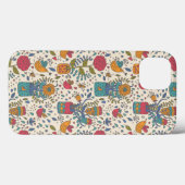 Cartoonblumenmuster mit Vögeln 2 Case-Mate iPhone Hülle (Rückseite (Horizontal))