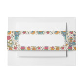 Cartoonblumenmuster mit Vögeln 2 Einladungsbanderole (Vorderseite Beispiel)