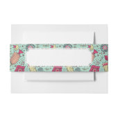 Cartoonblumenmuster mit Vögeln Einladungsbanderole (Vorderseite Beispiel)