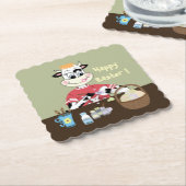 Cartoonbraune und grüne OsternpapierUntersetzer Untersetzer (angewinkelt)