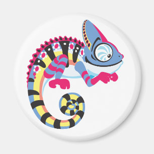 Cartoonchamäleon Magnet