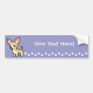 CartoonChihuahua (glatter Mantel) Autoaufkleber