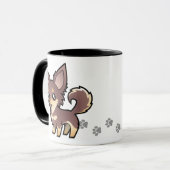 CartoonChihuahua (langer Mantel) Tasse (Vorderseite Links)