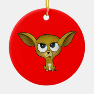 Cartoonchihuahua-Verzierung Keramik Ornament
