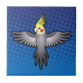 CartoonCockatiel Fliese (Vorderseite)