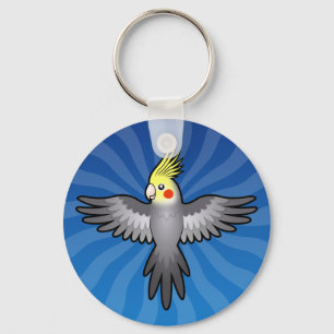 CartoonCockatiel Schlüsselanhänger