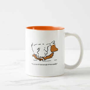 Cartoonenten-Kaffee-Tasse Zweifarbige Tasse