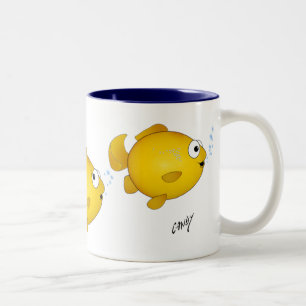 Cartoonfische Zweifarbige Tasse