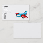 Cartoonflugzeug Visitenkarte (Vorne/Hinten)