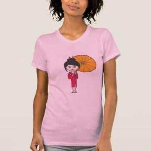Cartoongeisha-Dame T-Shirt