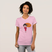 Cartoongeisha-Dame T-Shirt (Vorne ganz)