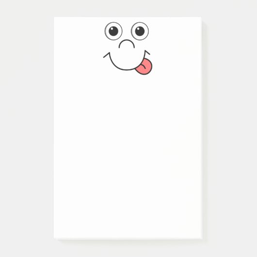 Cartoongesicht Post-it Klebezettel (Vorderseite)