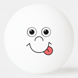 Cartoongesicht Tischtennisball