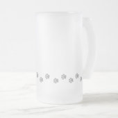 Cartoonglatter Fox-Terrier Mattglas Bierglas (VorderseiteRechts)