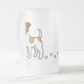 Cartoonglatter Fox-Terrier Mattglas Bierglas (Vorderseite Links)