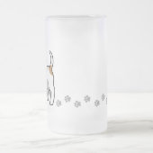 Cartoonglatter Fox-Terrier Mattglas Bierglas (Mittel)