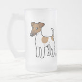 Cartoonglatter Fox-Terrier Mattglas Bierglas (Links)
