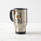 Cartoonglatter Fox-Terrier Reisebecher (Vorderseite Links)